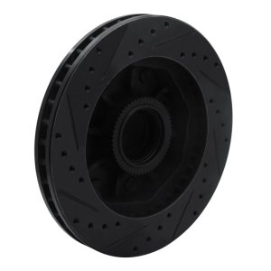 Chevrolet C2500 Brake Rotor (1) - Front Right - R1 Concepts - Drilled & Slotted - Black - `92-`02